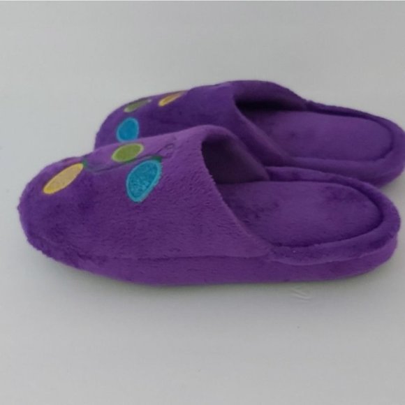 AVON | Women's Slip On Slippers Christmas String Lights Purple Small Siz… - Picture 3 of 8